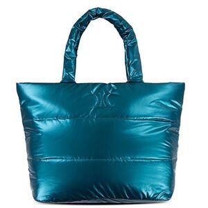 Hurley Water Resistant Metallic Puffer Tote